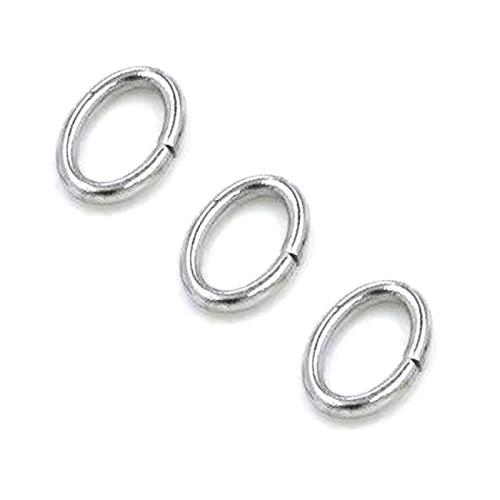 304 Stainless Steel Saw Cut Closed Jump Ring Oval plated DIY Sold By Bag