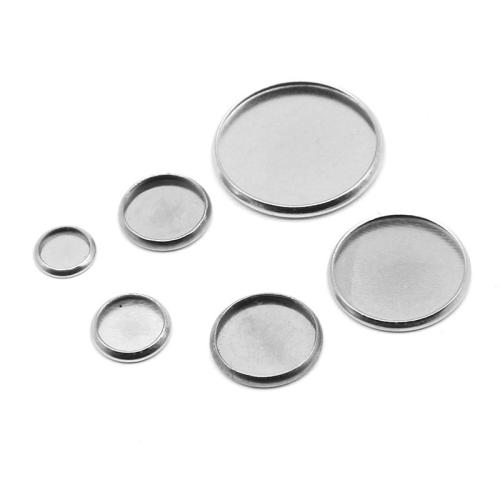 Stainless Steel Cabochon Setting 304 Stainless Steel Round DIY original color Sold By PC