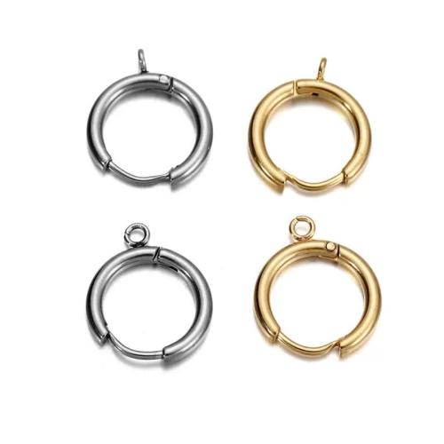304 roestvrij staal Huggie Hoop Earring zoeken, plated, DIY & verschillende grootte voor keus & verschillende stijlen voor de keuze, 10pC's/Bag, Verkocht door Bag