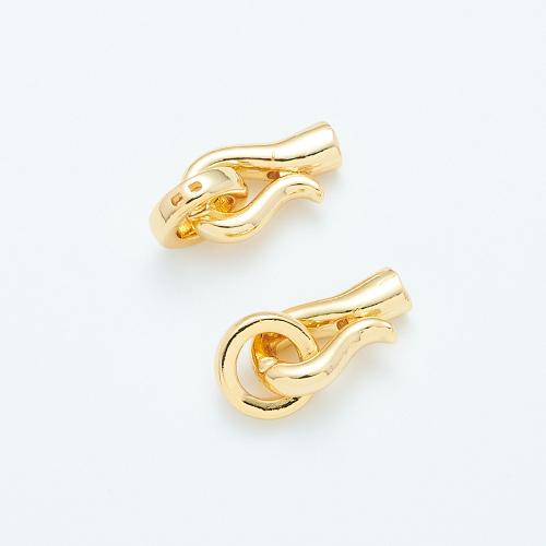 Brass Hook and Eye Clasp gold color plated DIY Sold By PC