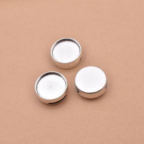 Zinklegering Kralen Settings, Zinc Alloy, Ronde, antiek zilver plated, DIY & verschillende grootte voor keus, Gat:Ca 8mm, Verkocht door PC