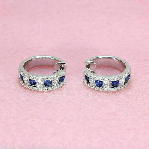 Cilindrata Zircone Orecchini in ottone micro pavimenta, placcato, gioielli di moda & Micro spianare cubic zirconia & per la donna, Venduto da coppia