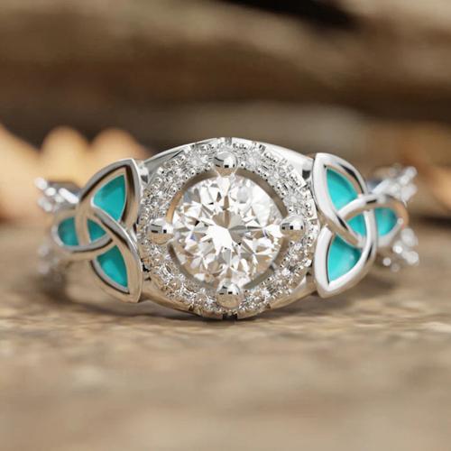 Kubieke Circonia Micro Pave Brass Ring, Messing, plated, verschillende grootte voor keus & micro pave zirconia & voor vrouw & glazuur, Verkocht door PC