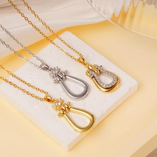 Zircônio cúbico Micro Pave colar de bronze, cobre, banhado, Vario tipos a sua escolha & micro pavimento em zircônia cúbica & para mulher & vazio, Mais cores pare escolha, vendido por PC