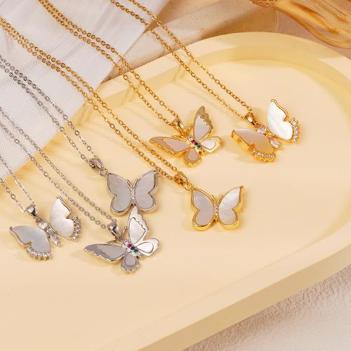 Zircônio cúbico Micro Pave colar de bronze, cobre, with concha, banhado, Vario tipos a sua escolha & micro pavimento em zircônia cúbica & para mulher, Mais cores pare escolha, vendido por PC