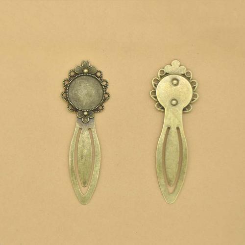 Zink Alloy Bokmärk Resultat, med Glas, antik brons färg klädd, DIY & olika stilar för val, 83x28mm, Säljs av PC