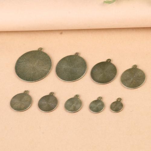 Zink legering hänge Cabochon inställning, Zink Alloy, Rund, antik mässing pläterad, DIY & olika storlek för val, Säljs av PC