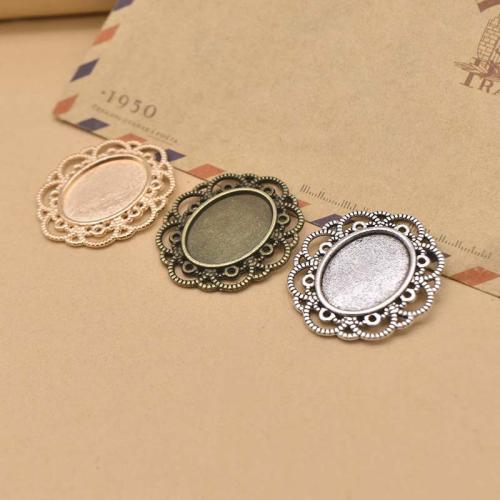 Zink legering hänge Cabochon inställning, Zink Alloy, plated, DIY, fler färger för val, Säljs av PC