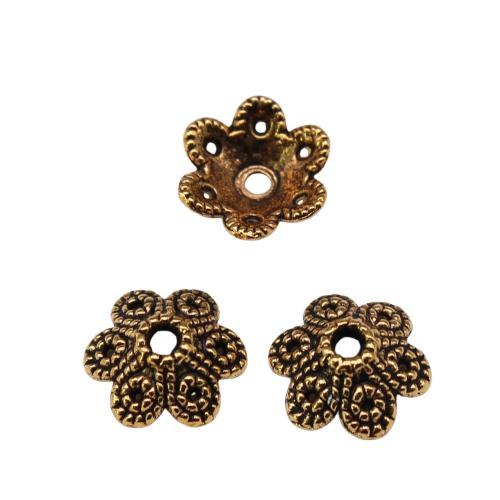 Zink Alloy Bead Cap, Blomma, plated, DIY, fler färger för val, 10x4mm, 50PC/Bag, Säljs av Bag