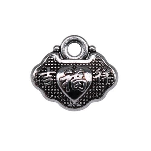 Zinc Alloy Lock Přívěsky, Zinek, dlouhověkost Lock, starožitné barva postříbřená, DIY, 12x10mm, 20PC/Bag, Prodáno By Bag
