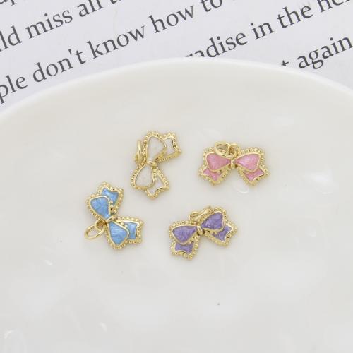 Bijoux pendentifs en laiton, Noeud papillon, Placage, DIY & émail, plus de couleurs à choisir, 9x14.20x2.40mm, Vendu par PC