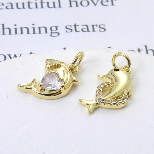 Cubique Pendentif en laiton zircon pavent, Placage, DIY & pavé de micro zircon, plus de couleurs à choisir, 15.50x9.60x2.80mm, Vendu par PC