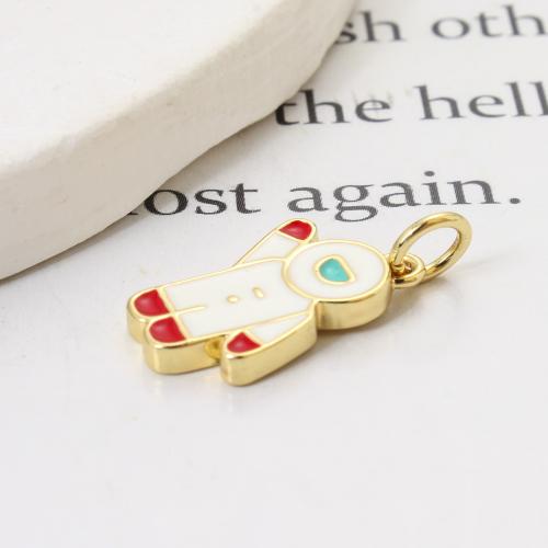 Bijoux pendentifs en laiton, astronaute, Placage, DIY & émail, plus de couleurs à choisir, 16.40x8.40x1.80mm, Vendu par PC
