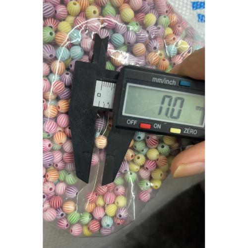 Akryl šperky korálky, DIY, smíšené barvy, 6mm, Prodáno By Bag