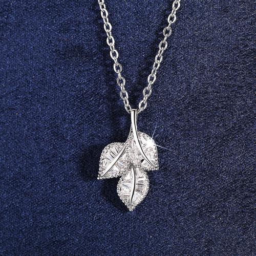 Cubic Zircon Micro Pave Mässing Halsband, plated, mode smycken & micro bana cubic zirconia & för kvinna, Längd Ca 45 cm, Säljs av PC