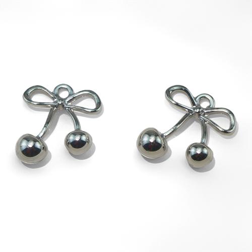 Zink Alloy Fruit Shape Hängen, Körsbär, silver pläterad, DIY, silver, Säljs av PC
