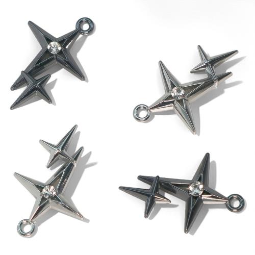 Zink Alloy Rhinestone Hängen, Cross, plated, DIY & med strass, fler färger för val, Säljs av PC