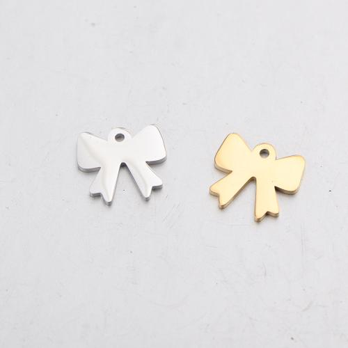 Bijoux pendentifs en acier inoxydable , Acier inoxydable 304, Noeud papillon, Placage, DIY, plus de couleurs à choisir, Vendu par PC