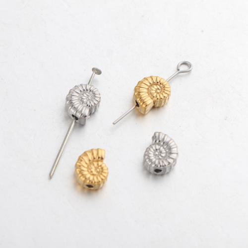 Rostfritt stål pärlor, 304 rostfritt stål, Trumpetsnäcka, plated, DIY, fler färger för val, Säljs av PC