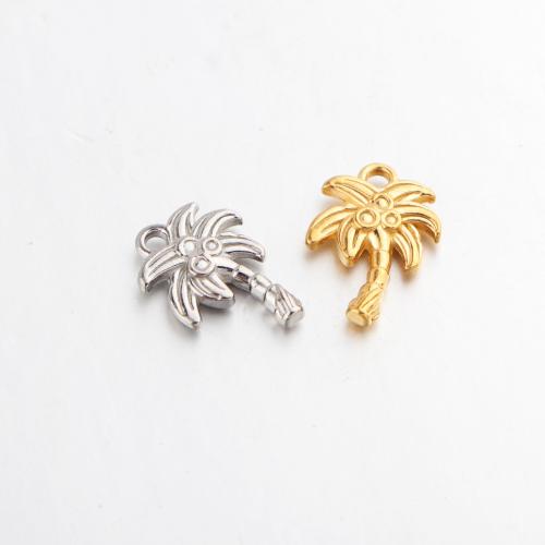 Bijoux pendentifs en acier inoxydable , Acier inoxydable 304, Palmier, Placage, DIY, plus de couleurs à choisir, Vendu par PC