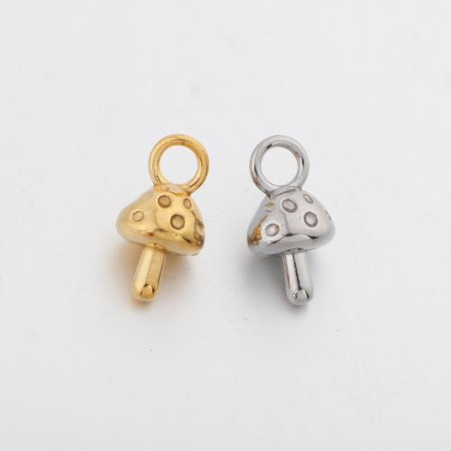 Stainless Steel Pendants 304 Stainless Steel mushroom plated DIY Sold By PC