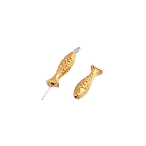 Rostfritt stål pärlor, 304 rostfritt stål, Fisk, plated, DIY, fler färger för val, Säljs av PC