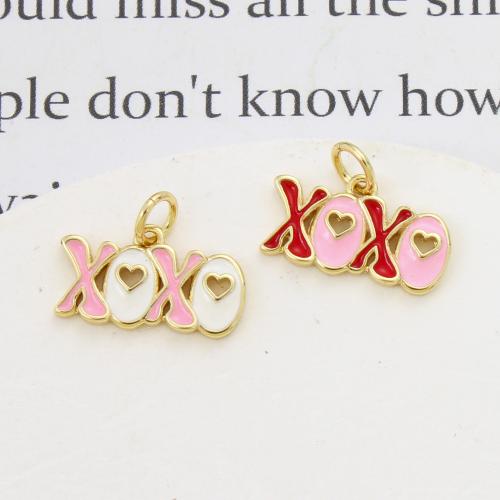 Bijoux pendentifs en laiton, Lettre d’alphabet, Placage, DIY & émail, plus de couleurs à choisir, protéger l'environnement, sans nickel, plomb et cadmium, 9x15.60x1.90mm, Vendu par PC