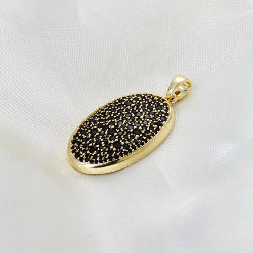 Cubique Pendentif en laiton zircon pavent, Légèrement rond, Placage, DIY & pavé de micro zircon, plus de couleurs à choisir, protéger l'environnement, sans nickel, plomb et cadmium, 33x20x4mm, Vendu par PC