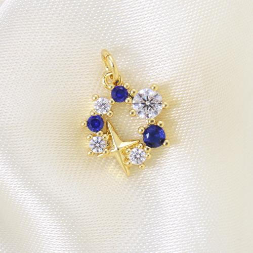 Cubique Pendentif en laiton zircon pavent, Placage, DIY & pavé de micro zircon, plus de couleurs à choisir, protéger l'environnement, sans nickel, plomb et cadmium, 14.50x12.70x3.20mm, Vendu par PC