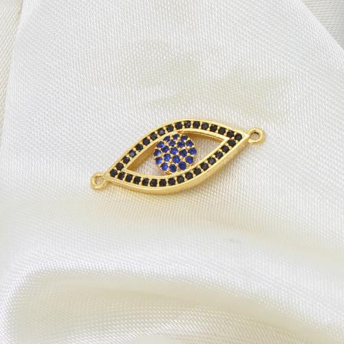 Cubic Zirconia Micro Pave Latão Connector, cobre, banhado, DIY & micro pavimento em zircônia cúbica, Mais cores pare escolha, níquel, chumbo e cádmio livre, 25x10x2.50mm, vendido por PC