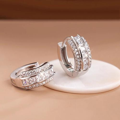 Κυβικά ζιρκονίαμικρο  άνοιγαν Ορείχαλκος Σκουλαρίκι, επιχρυσωμένο, κοσμήματα μόδας & μικρο ανοίξει κυβικά ζιρκονία & για τη γυναίκα, περισσότερα χρώματα για την επιλογή, Sold Με Ζεύγος