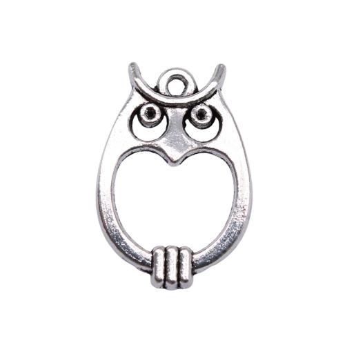Zink Alloy Animal Hängen, Owl, plated, DIY & ihålig, fler färger för val, 23x16mm, 20PC/Bag, Säljs av Bag