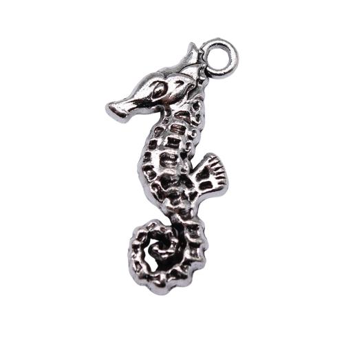 Zink Alloy Animal Hängen, Seahorse, antik silver pläterad, DIY, 25x11mm, 10PC/Bag, Säljs av Bag