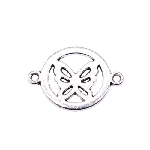 Anslutning till animalisk zinklegering, Zink Alloy, Fjäril, antik silver pläterad, DIY & ihålig, 20x14mm, 20PC/Bag, Säljs av Bag