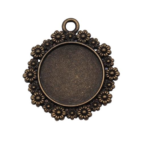 Zink legering hänge Cabochon inställning, Zink Alloy, plated, DIY, fler färger för val, 20mm, Säljs av PC