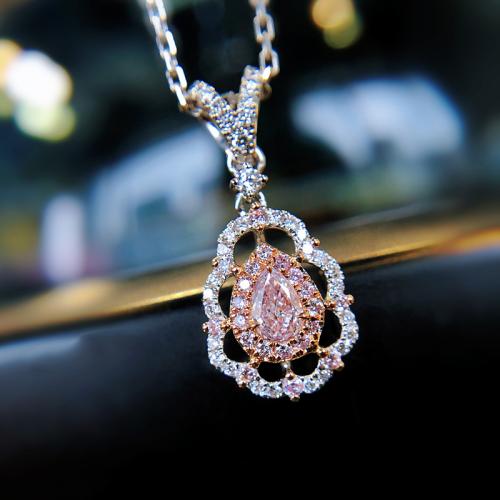 Cubic Zircon Micro Pave Mässing Halsband, plated, mode smycken & micro bana cubic zirconia, fler färger för val, nickel, bly och kadmium gratis, 15x30mm, Längd 45 cm, Säljs av PC