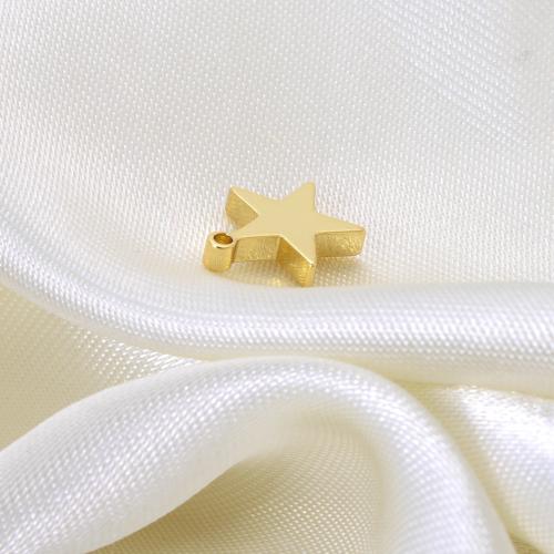 Mässing Smycken Hängen, Star, plated, DIY, gyllene, 11.50x10.30x2.30mm, Säljs av PC