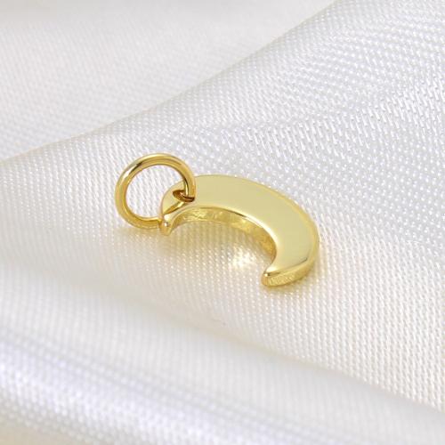 Mässing Smycken Hängen, Månen, plated, DIY, gyllene, 10x8.60x1.20mm, Säljs av PC