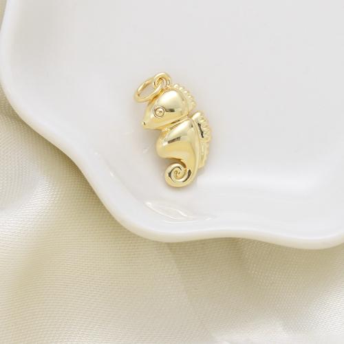 Mässing Smycken Hängen, Seahorse, plated, DIY, gyllene, 16.60x9x4.30mm, Säljs av PC