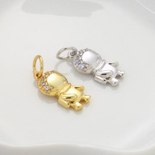 Kubik Zirkonium mikro bana Mässing hängande, plated, DIY & micro bana cubic zirconia, gyllene, 13.50x6.70x2.30mm, Säljs av PC