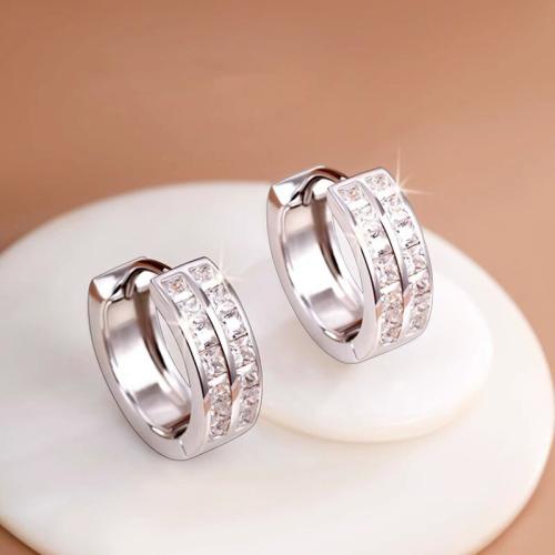 Κυβικά ζιρκονίαμικρο  άνοιγαν Ορείχαλκος Σκουλαρίκι, επιχρυσωμένο, κοσμήματα μόδας & μικρο ανοίξει κυβικά ζιρκονία & για τη γυναίκα, Sold Με Ζεύγος