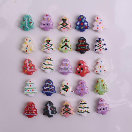 PorseleinJuwelen Beads, Porselein, Kerstboom, DIY & glazuur, meer kleuren voor de keuze, 15x16mm, 100pC's/Bag, Verkocht door Bag