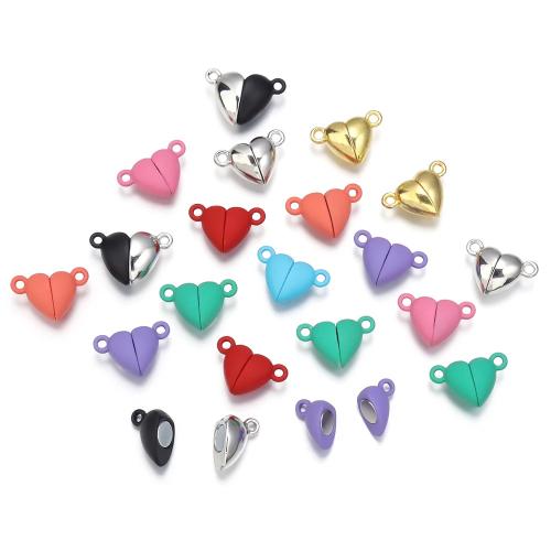Zink Alloy magnetlås, Hjärta, ugnstorkande lack, DIY, fler färger för val, 16x10mm, Säljs av PC