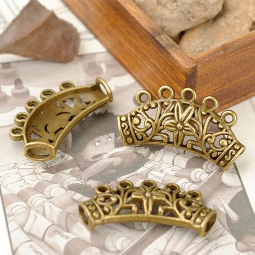 Spona na šátek, Zinek, starožitné bronzové barvy á, DIY & dutý, 38x20mm, Prodáno By PC