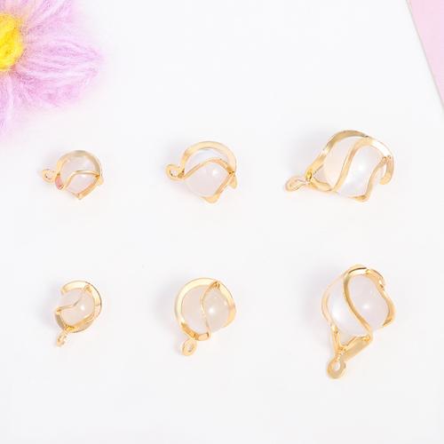 Cats Eye Häng, Mässing, med Cats Eye, plated, DIY & olika storlek för val, fler färger för val, 50PC/Bag, Säljs av Bag