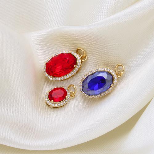 Cubique Pendentif en laiton zircon pavent, Placage, DIY & pavé de micro zircon, plus de couleurs à choisir, protéger l'environnement, sans nickel, plomb et cadmium, 19.20x11.80x8.70mm, Vendu par PC