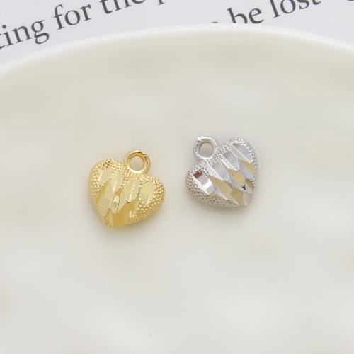 Pendentifs coeur en laiton, Placage, DIY, plus de couleurs à choisir, protéger l'environnement, sans nickel, plomb et cadmium, 12.70x11.70x5mm, Vendu par PC