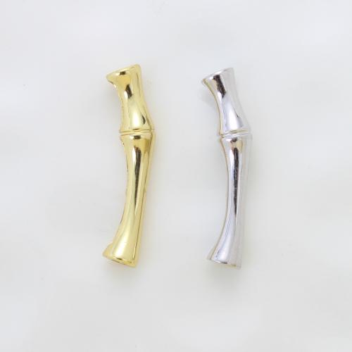 Perle tube en laiton, bambou, Placage, DIY, plus de couleurs à choisir, protéger l'environnement, sans nickel, plomb et cadmium, 28x6x6mm, Vendu par PC