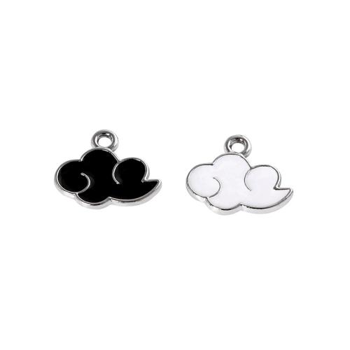 Zinc Alloy émail Pendants, alliage de zinc, Nuage, Placage, DIY, plus de couleurs à choisir, 100PC/sac, Vendu par sac