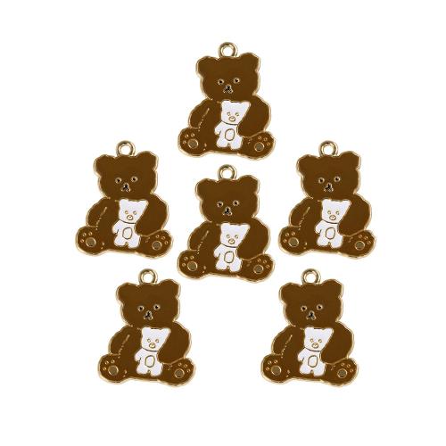 Přívěšek zinek slitiny, Nést, barva pozlacený, DIY & smalt, smíšené barvy, 100PC/Bag, Prodáno By Bag